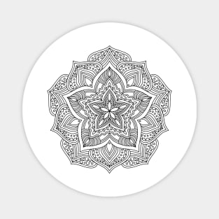 Symmetrical Doodle Floral Art Magnet